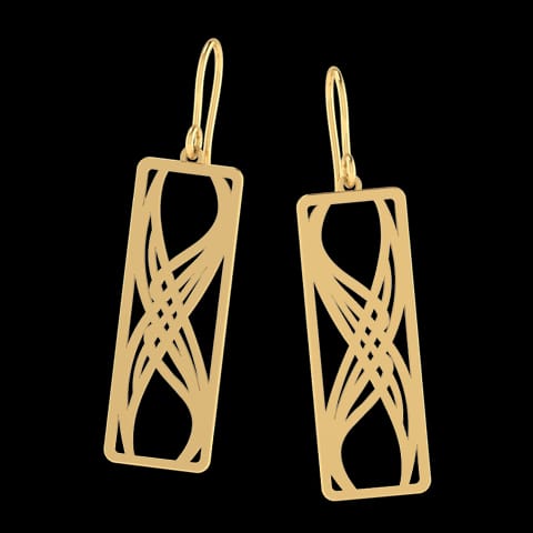 Rectangular Drop Earrings