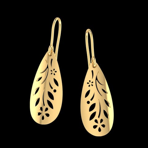 Melange Drop Gold Earrings