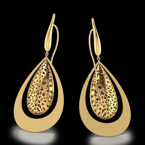 Ann Dewdrop Cutout Drop Earrings Ann Dewdrop Cutout Drop Earrings