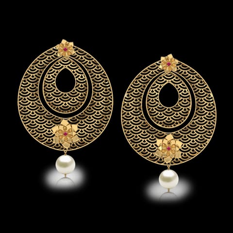 Pansy Blossom Pearl Chand Bali