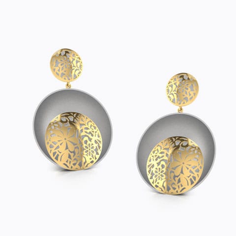 Gardenia Floral Cutout Drop Earrings Gardenia Floral Cutout Drop Earrings