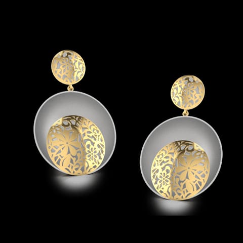 Gardenia Floral Cutout Drop Earrings Gardenia Floral Cutout Drop Earrings