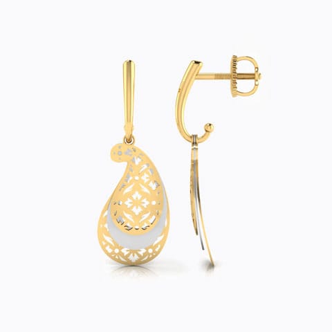 Paisley Veneer Drop Earrings