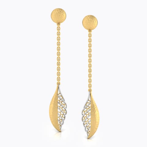 Aine Hammered Drop Earrings