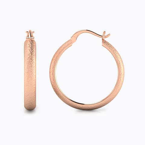 Jaren Hammered Gold Hoop Earrings