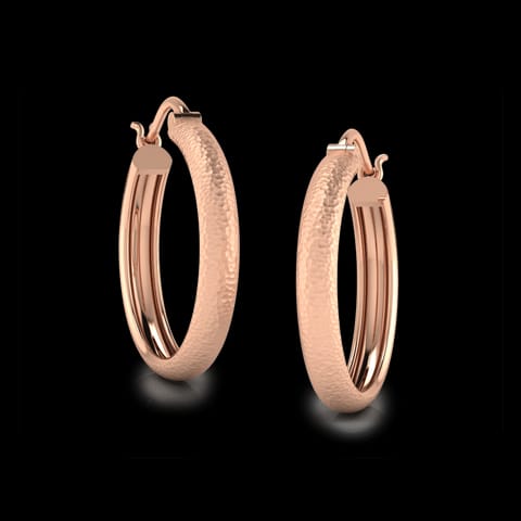 Jaren Hammered Gold Hoop Earrings