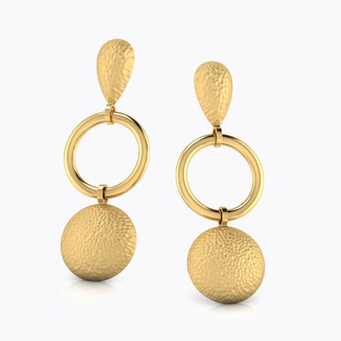 Connie Hammered Gold Drop Earrings