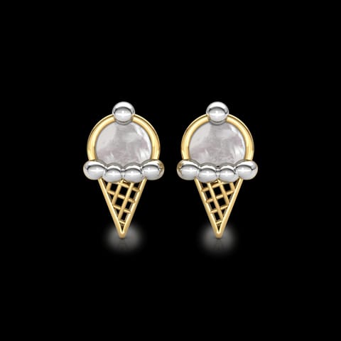 Ice Cream Mother of Pearl Stud Earrings