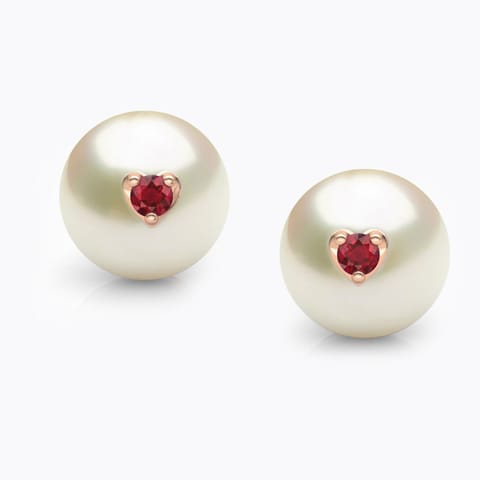 Pearl Love Stud Earrings