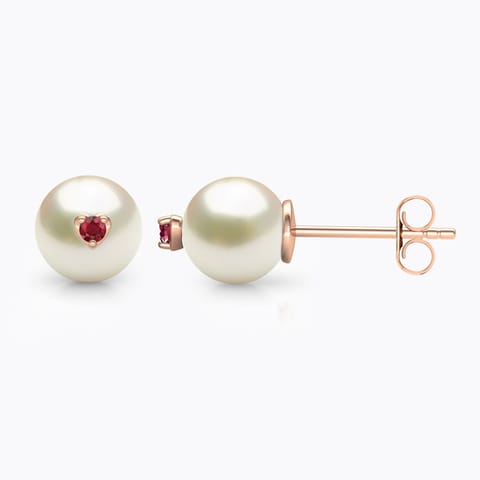 Pearl Love Stud Earrings