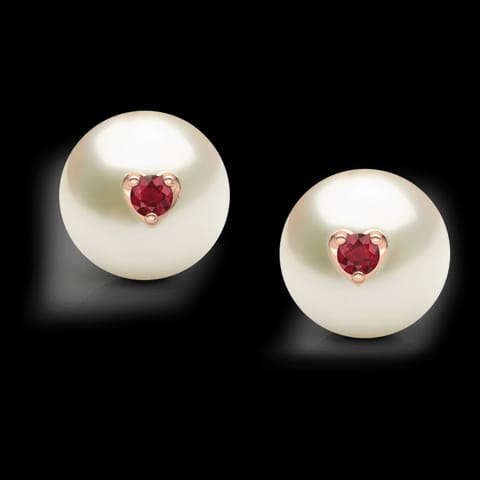 Pearl Love Stud Earrings