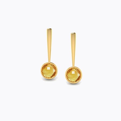 Svelte Citrine Gemstone Stud Earrings Svelte Citrine Gemstone Stud Earrings