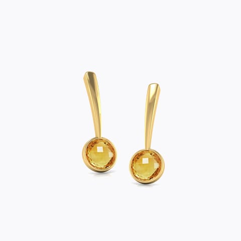 Svelte Citrine Gemstone Stud Earrings Svelte Citrine Gemstone Stud Earrings