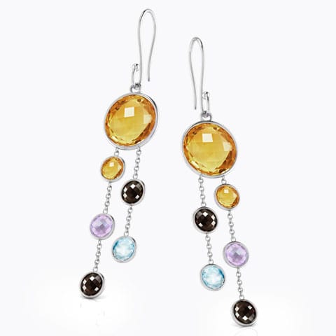 Orb Gemstone Drop Earrings