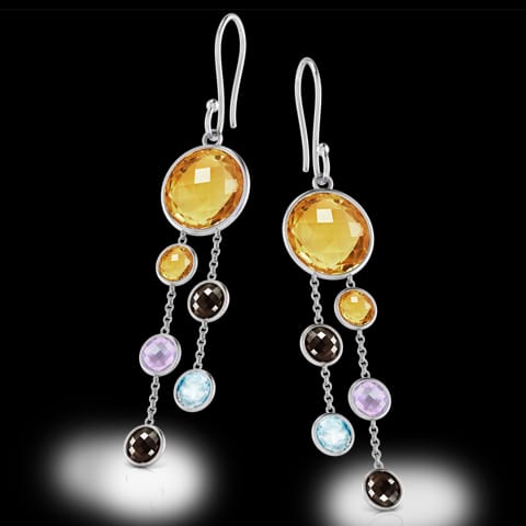 Orb Gemstone Drop Earrings