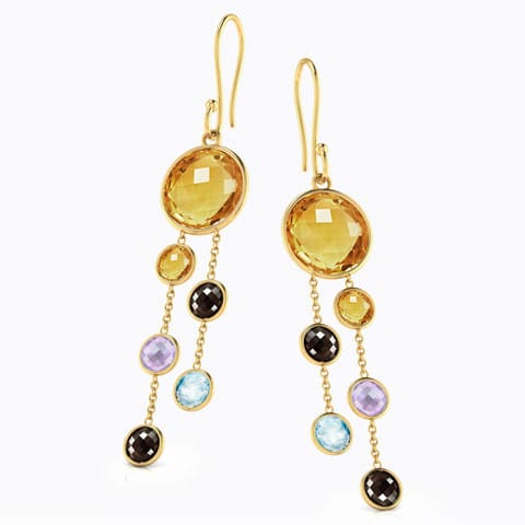 Orb Gemstone Drop Earrings