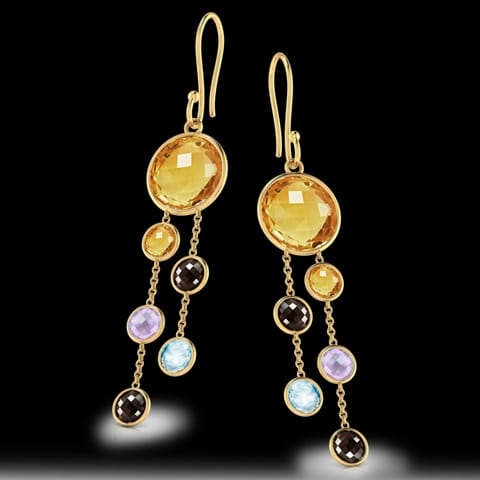 Orb Gemstone Drop Earrings