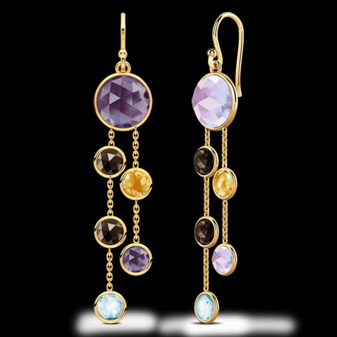 Sway Gemstone Drop Earrings