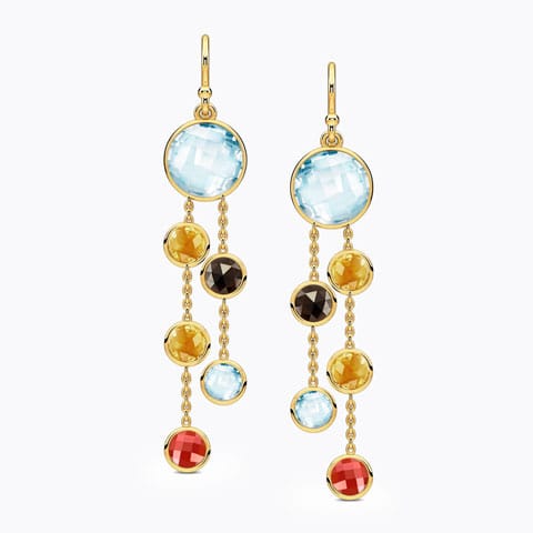Swerve Gemstone Drop Earrings