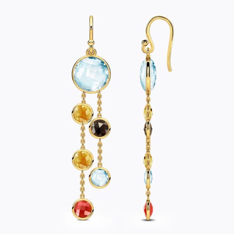 Swerve Gemstone Drop Earrings