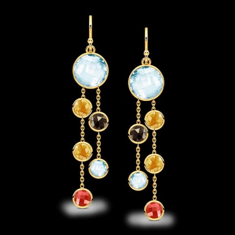 Swerve Gemstone Drop Earrings