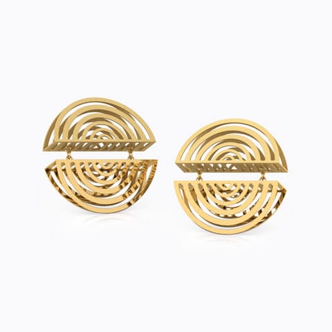 Spiral Drop Gold Earrings Spiral Drop Gold Earrings