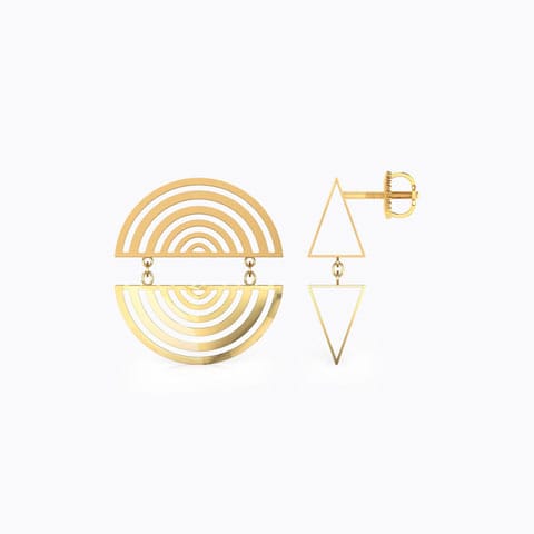 Spiral Drop Gold Earrings Spiral Drop Gold Earrings