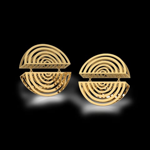 Spiral Drop Gold Earrings Spiral Drop Gold Earrings