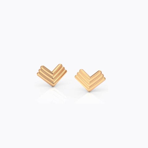 Edgy Gold Stud Earrings
