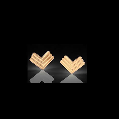 Edgy Gold Stud Earrings