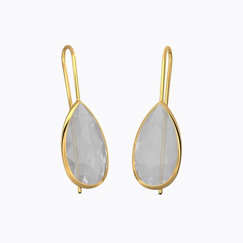 Quartz Gemstone Drop Earrings