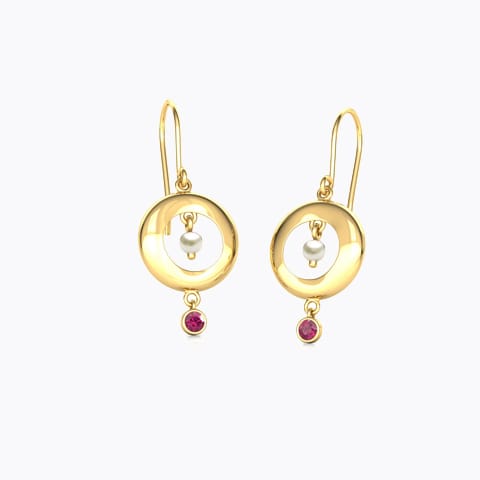 Elsa Encircle Gemstone Drop Earrings Elsa Encircle Gemstone Drop Earrings