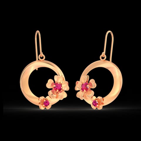 Ruhi Floret Gemstone Drop Earrings