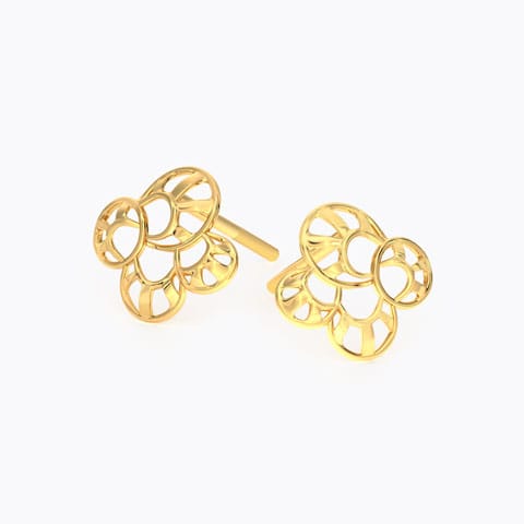 Interlooped Circlets Stud Earrings