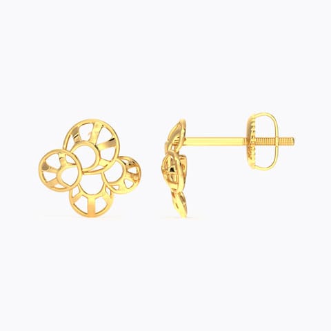 Interlooped Circlets Stud Earrings