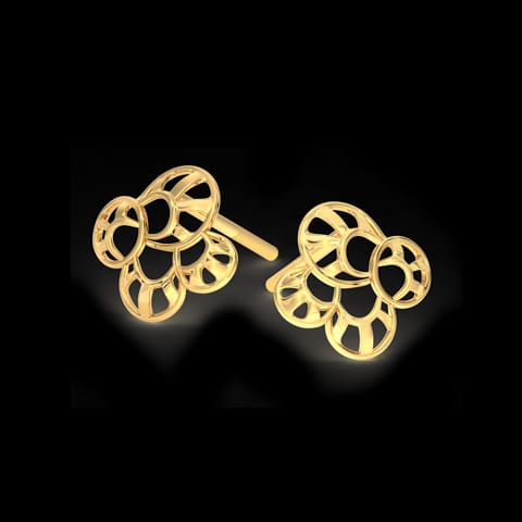 Interlooped Circlets Stud Earrings