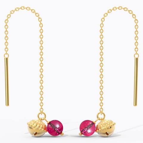 Meenakshi Gemstone Sui Dhaga Earrings