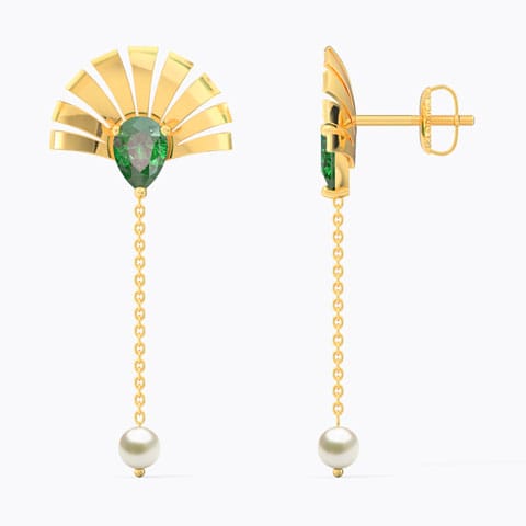 Royal Crown Gemstone Drop Earrings