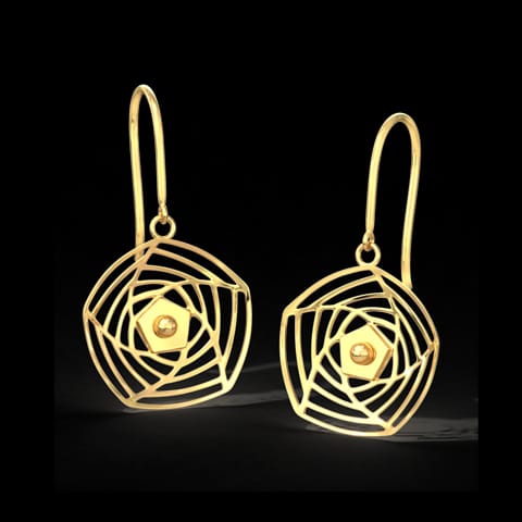 Rosette Cutout Drop Earrings Rosette Cutout Drop Earrings