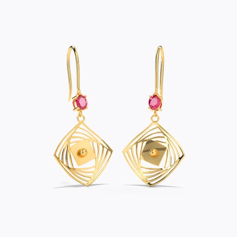 Maze Cutout Drop Earrings