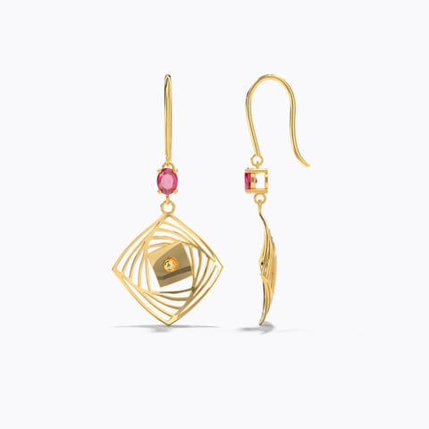 Maze Cutout Drop Earrings