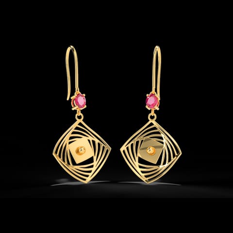 Maze Cutout Drop Earrings