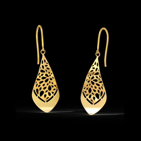 Plume Cutout Drop Earrings