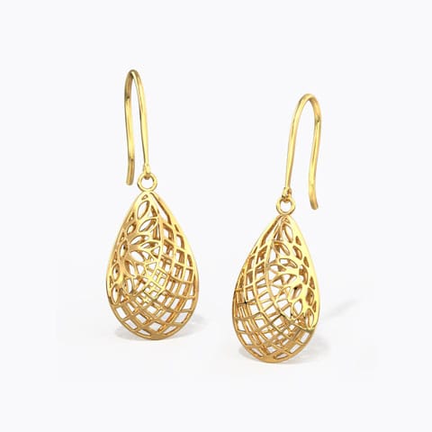 Quill Cutout Drop Earrings