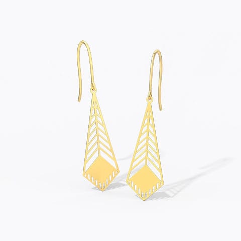 Heidi Cutout Gold Drop Earrings Heidi Cutout Gold Drop Earrings