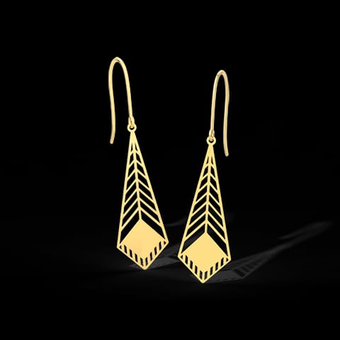 Heidi Cutout Gold Drop Earrings Heidi Cutout Gold Drop Earrings