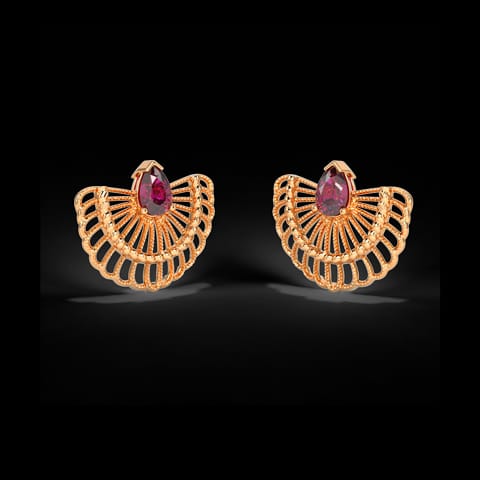 Sheer Flare Gemstone Stud Earrings