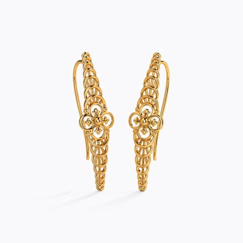 Yuvika Gold Drop Earrings