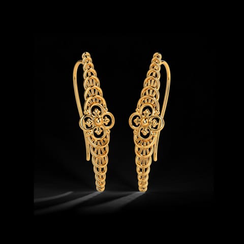 Yuvika Gold Drop Earrings