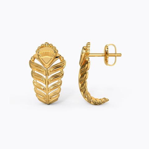 Shravya Gold Hoop Earrings